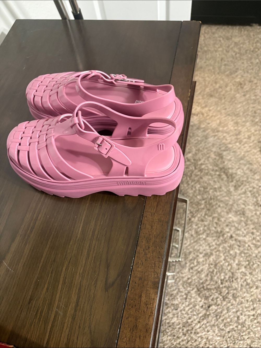 Melissa Pink Jelly Sandals No Heel
